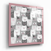Cats Glass Wall Art.